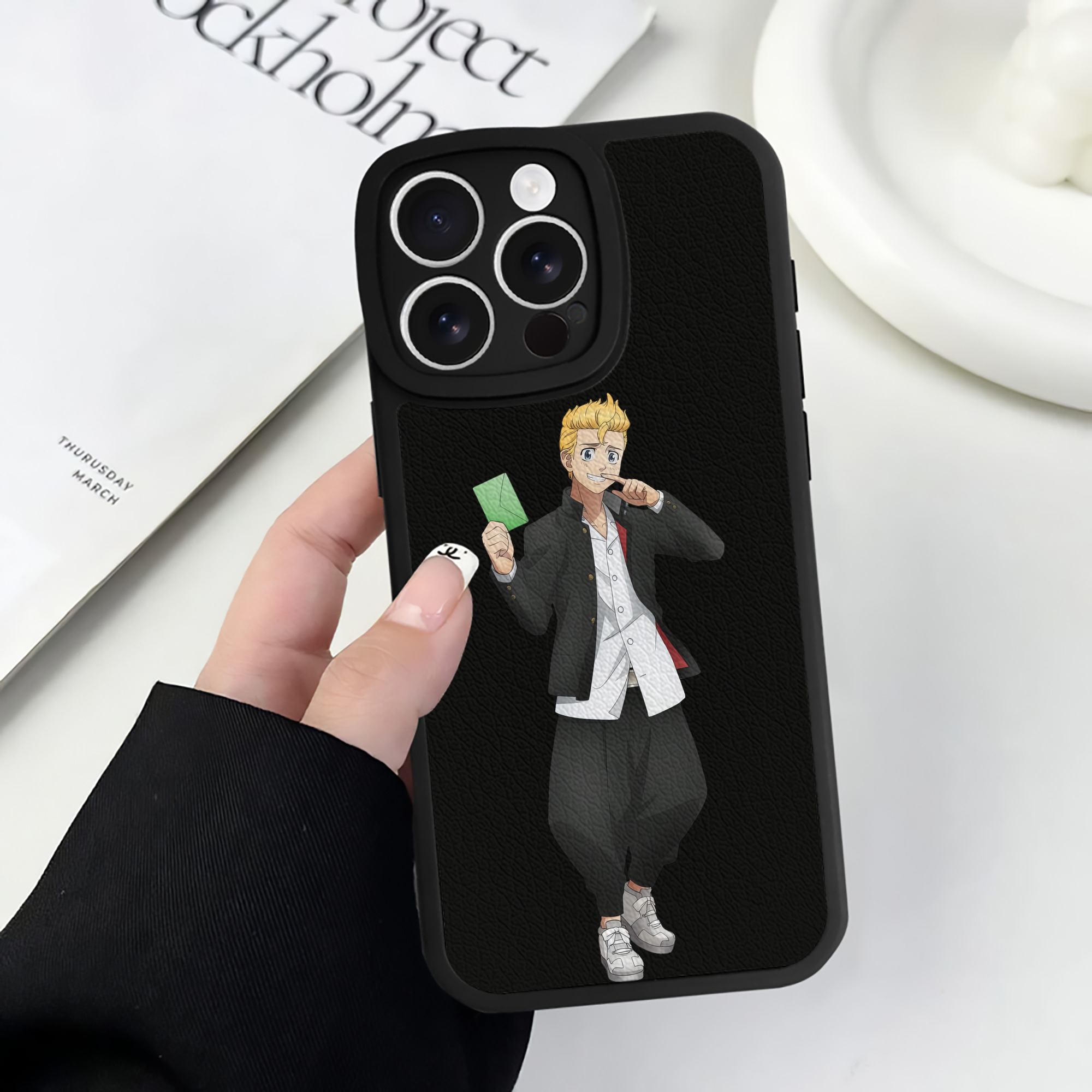 （画像用） 東京リベンジャーズ Tokyo Revengers 【iPhone 16シリーズ対応】シリコンスマホケース（レザー調） 材質：シリコン